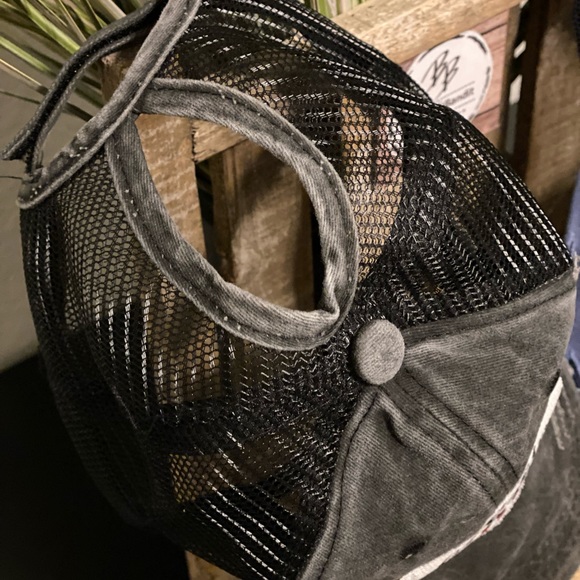 Firefighter Wife/Police Wife Distressed TruckerCap - Picture 5 of 6